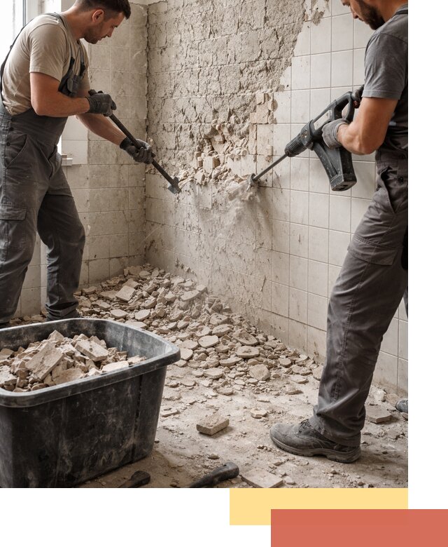 Демонтаж плитки со стен в Южноуральске быстро и аккуратно