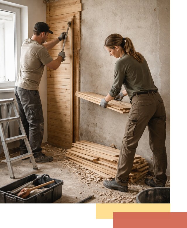 Демонтаж вагонки со стен в Южноуральске — профессиональный демонтаж