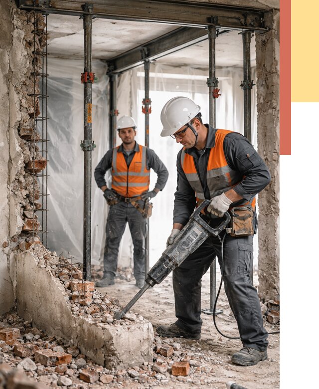 Снос несущих стен в Южноуральске от 11209 руб. — демонтаж несущей стены под ключ | ОТДЕЛОЧНИК-Жрк