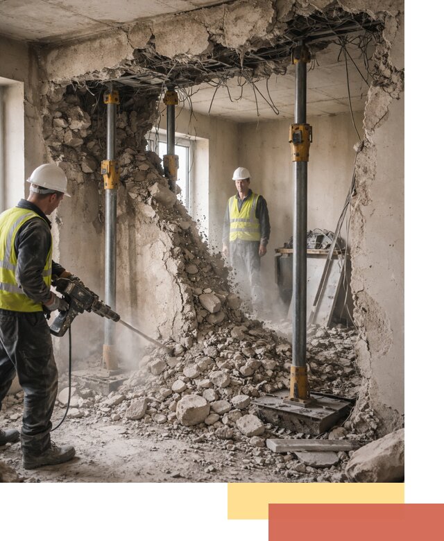 Снос несущих стен в Южноуральске с гарантией безопасности и качества