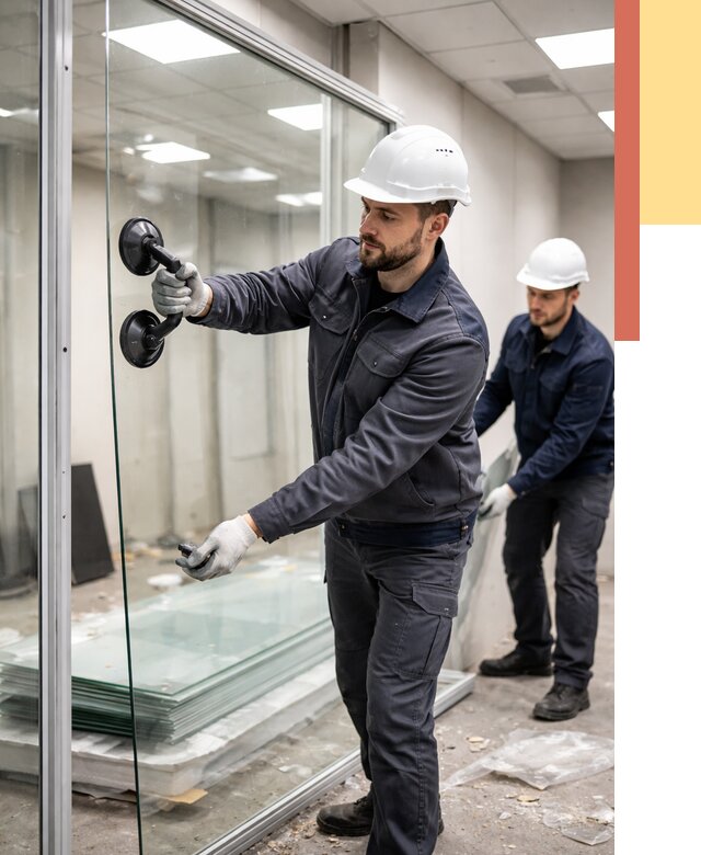 Демонтаж стеклянных перегородок в Южноуральске от 3500 руб. — быстро и недорого | ОТДЕЛОЧНИК-Жрк