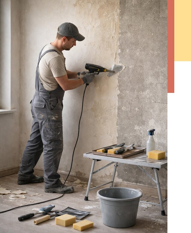 Очистка стен от клея в Южноуральске от 2023 руб. — снятие и удаление клея со стен | ОТДЕЛОЧНИК-Жрк