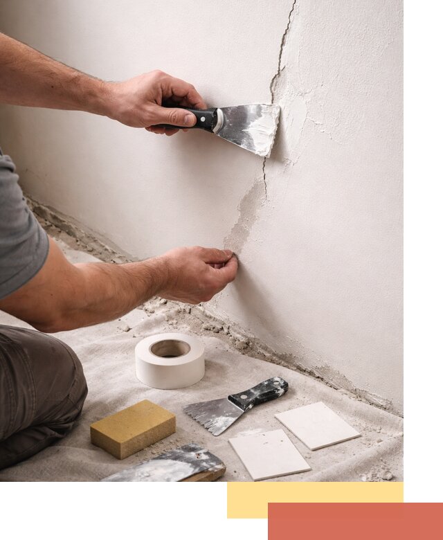 Заделка трещин и сколов в стенах и потолках в Южноуральске