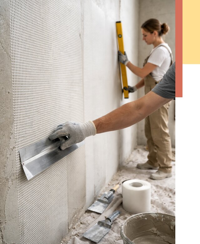 Армирование стен стеклосеткой в Южноуральске от 3500 руб. под ключ | ОТДЕЛОЧНИК-Жрк