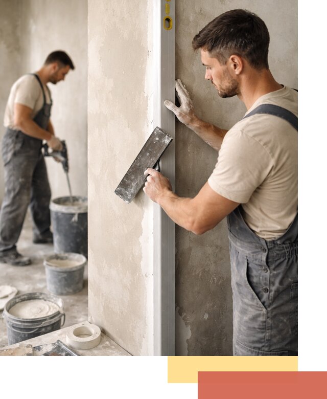 Выведение углов стен в Южноуральске: монтаж и оштукатуривание