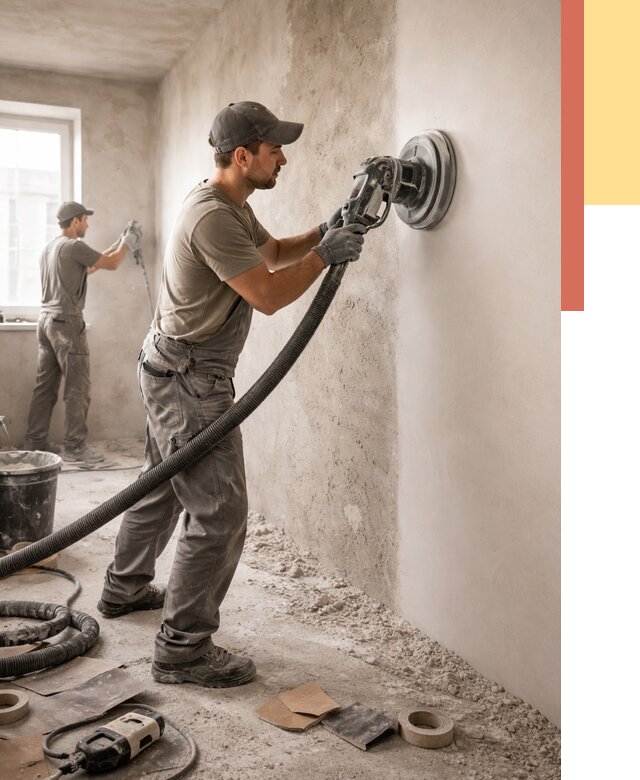 Шлифовка стен в Южноуральске от 1312 руб/м2 — быстро и недорого | ОТДЕЛОЧНИК-Жрк