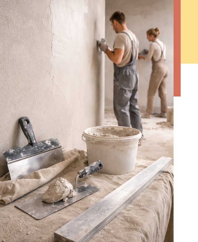 Штукатурка стен гипсовая в Южноуральске от 4921 руб/м2 — быстро и недорого | ОТДЕЛОЧНИК-Жрк