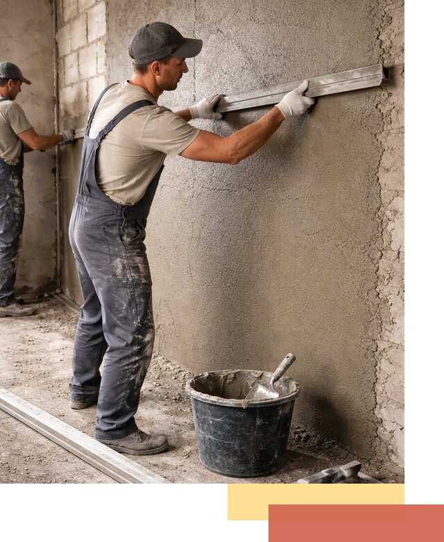 Штукатурка стен цементно-песчаная в Южноуральске профессионально