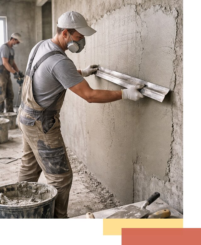 Штукатурка бетонных стен в Южноуральске качественно и долговечно