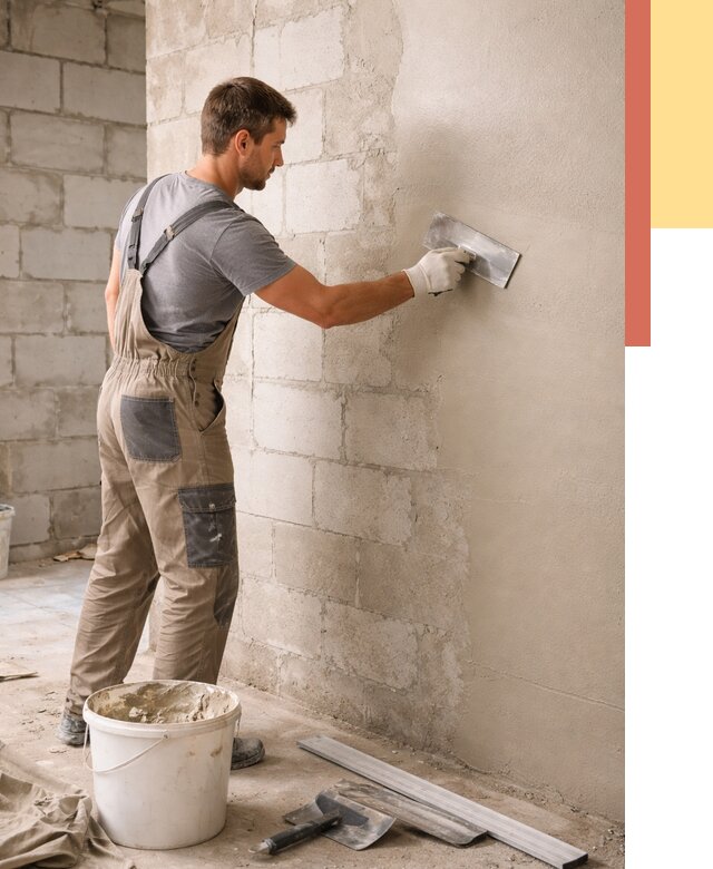 Штукатурка стен из газобетона в Южноуральске от 2297 руб./м2 — быстро и недорого | ОТДЕЛОЧНИК-Жрк