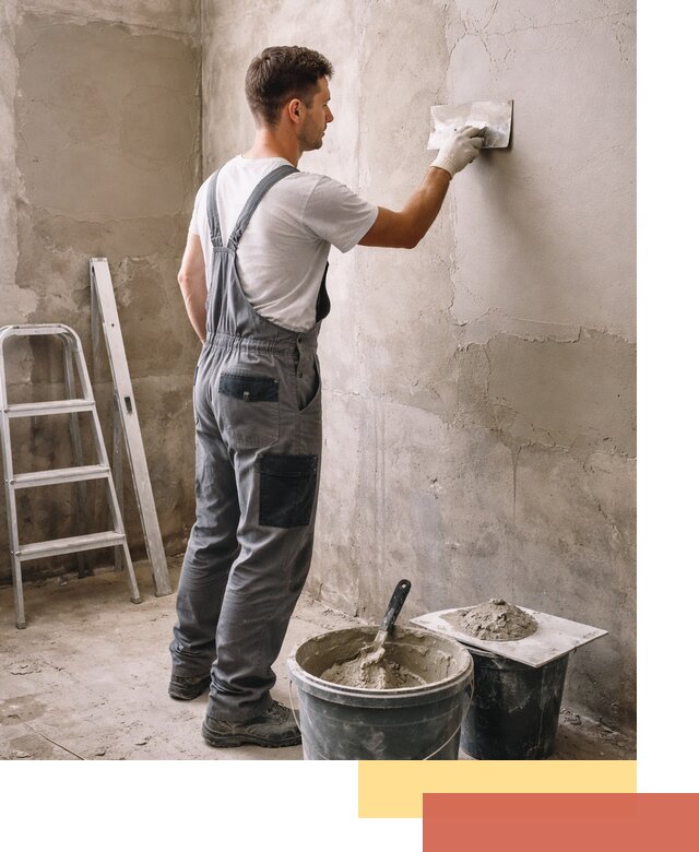 Штукатурка стен в ванной под ключ в Южноуральске