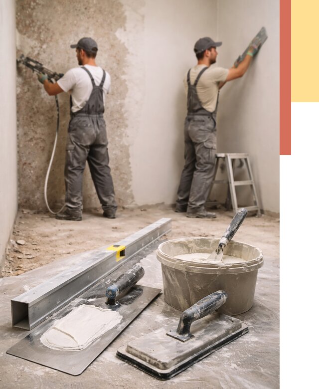 Штукатурка стен под обои в Южноуральске от 4921 руб./м2 — выравнивание под обои | ОТДЕЛОЧНИК-Жрк