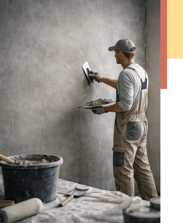 Декоративная штукатурка под бетон в Южноуральске от 2734 руб./м² — нанесение под ключ | ОТДЕЛОЧНИК-Жрк