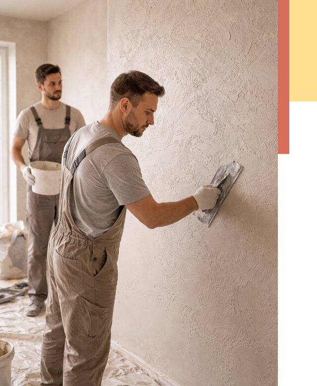 Фактурная штукатурка стен в Южноуральске от 4593 руб./м² — заказать под ключ | ОТДЕЛОЧНИК-Жрк