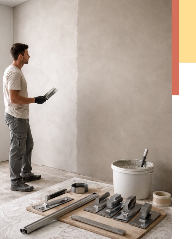 Нанесение микроцемента на стены в Южноуральске от 3500 руб./м2 под ключ | ОТДЕЛОЧНИК-Жрк