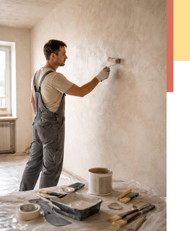 Нанесение лессирующей краски по декоративке в Южноуральске от 1914 руб. | ОТДЕЛОЧНИК-Жрк