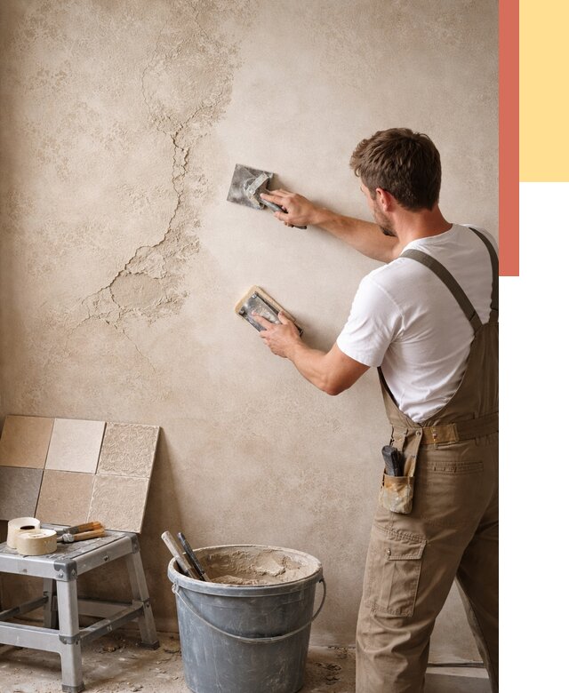 Ремонт декоративной штукатурки в Южноуральске от 4921 руб. под ключ | ОТДЕЛОЧНИК-Жрк