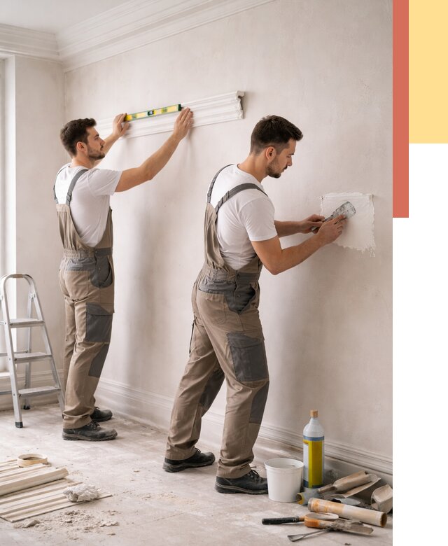 Монтаж лепнины на стены в Южноуральске от 4921 руб. — недорого, быстро | ОТДЕЛОЧНИК-Жрк