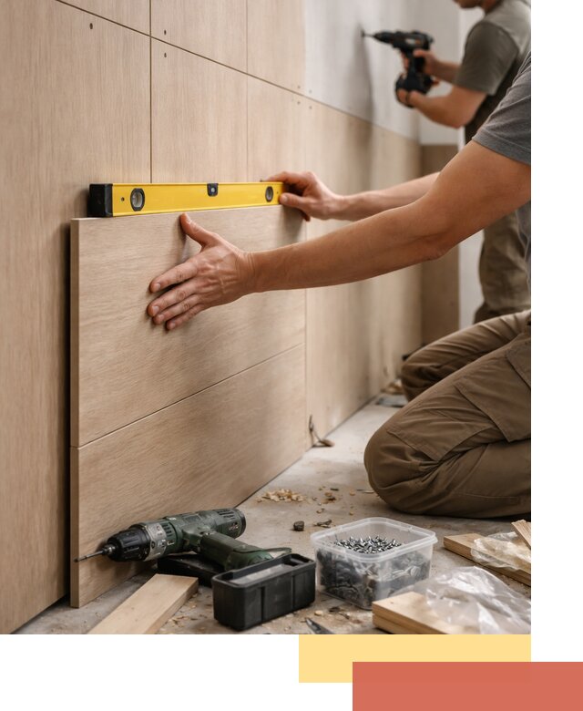 Профессиональный монтаж МДФ панелей на стены в Южноуральске