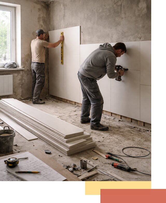 Монтаж ПВХ панелей на стены в Южноуральске качественно и быстро