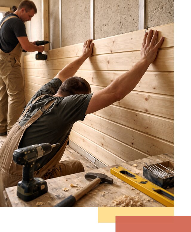 Монтаж деревянной вагонки на стены в Южноуральске быстро и качественно