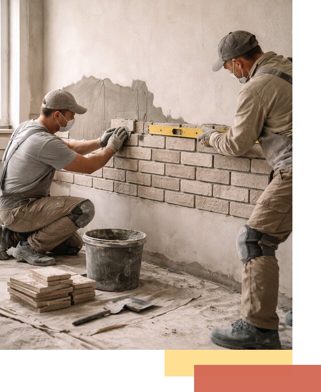 Монтаж декоративного кирпича профессионально в Южноуральске