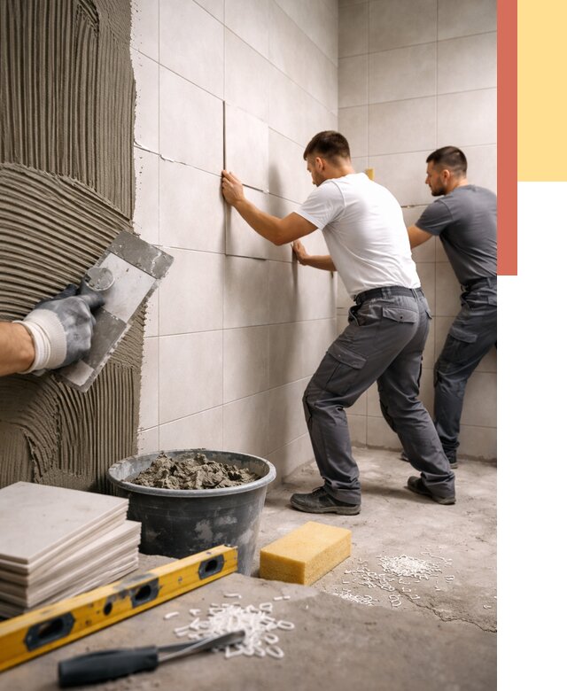 Укладка плитки на стены в Южноуральске от 930 руб. — качественно и недорого | ОТДЕЛОЧНИК-Жрк