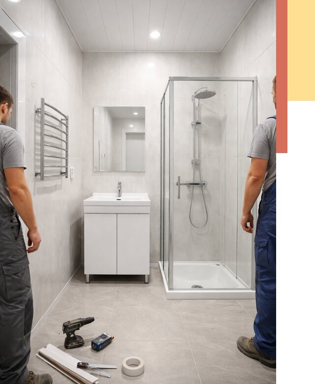 Отделка ванной комнаты панелями ПВХ в Южноуральске от 4921 руб. за м2 | ОТДЕЛОЧНИК-Жрк