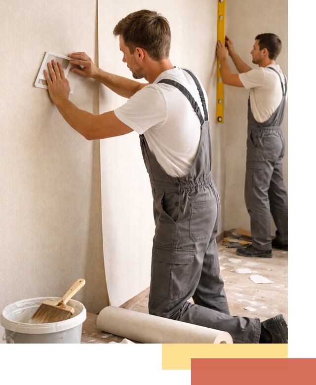 Поклейка бумажных обоев в Южноуральске качественно и недорого