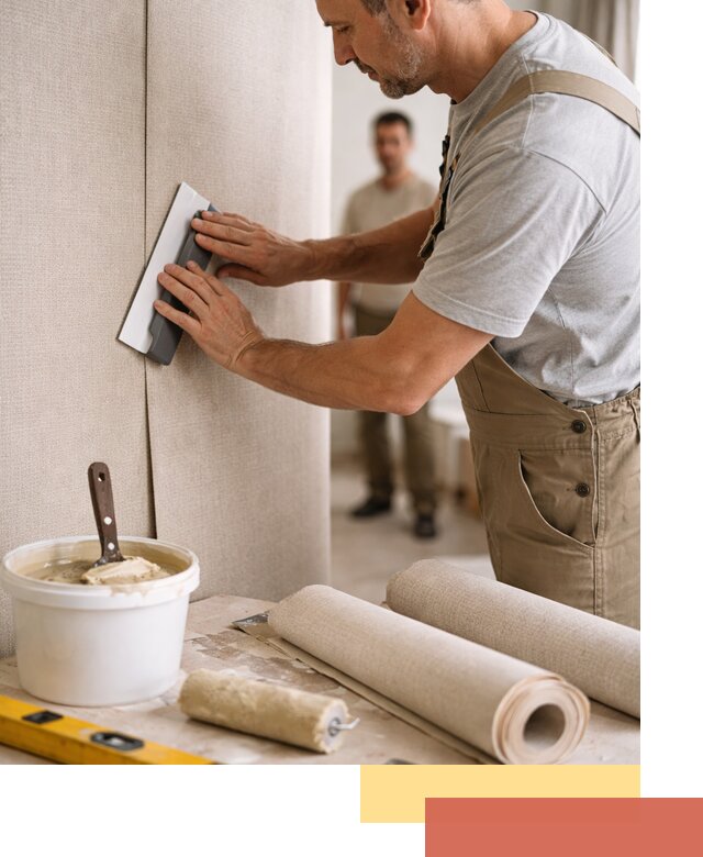 Поклейка текстильных обоев в Южноуральске профессионально и аккуратно