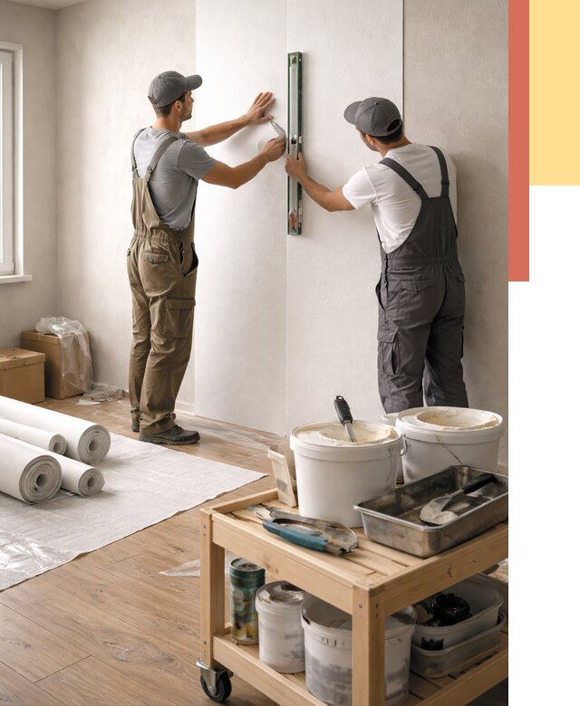 Поклейка стеклообоев в Южноуральске от 7108 руб. за м2 — быстро и недорого | ОТДЕЛОЧНИК-Жрк