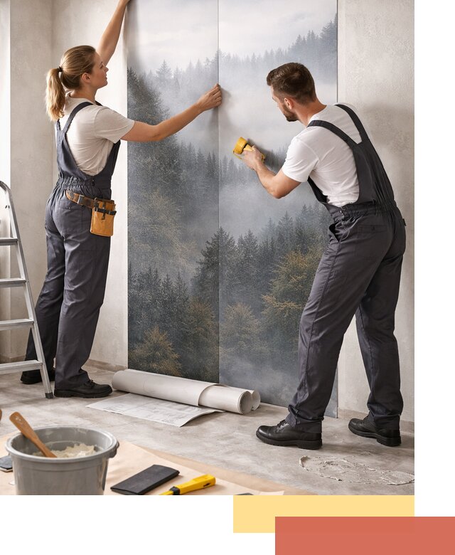 Поклейка фотообоев профессионально в Южноуральске под ключ