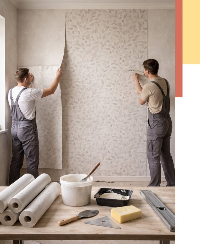 Поклейка обоев с подбором рисунка в Южноуральске от 3828 руб. | ОТДЕЛОЧНИК-Жрк - быстро и недорого