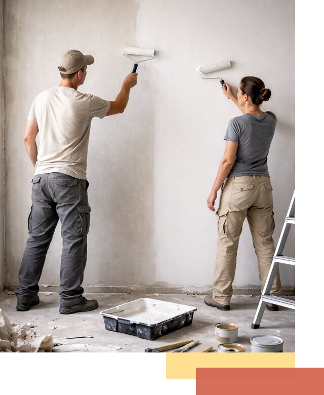 Окраска стен по стеклохолсту в Южноуральске качественно и долговечно