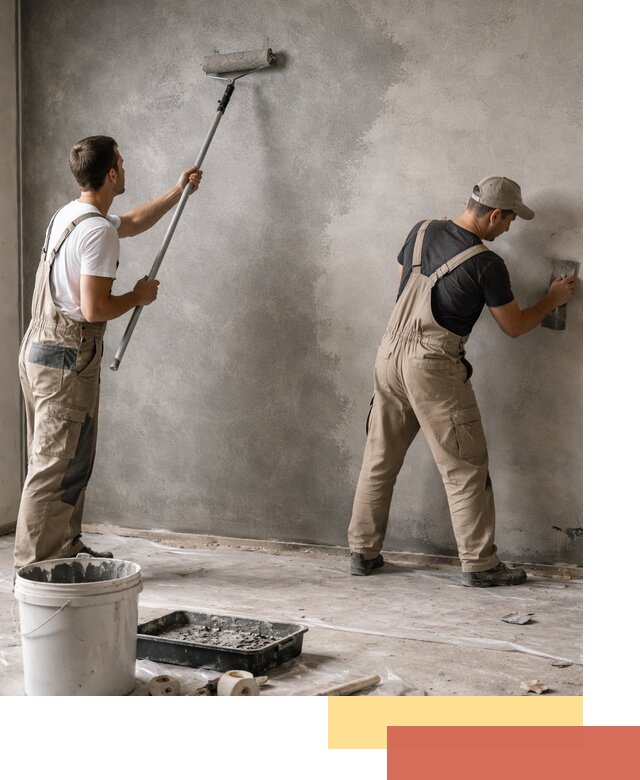 Покраска стен под бетон в Южноуральске профессионально и недорого