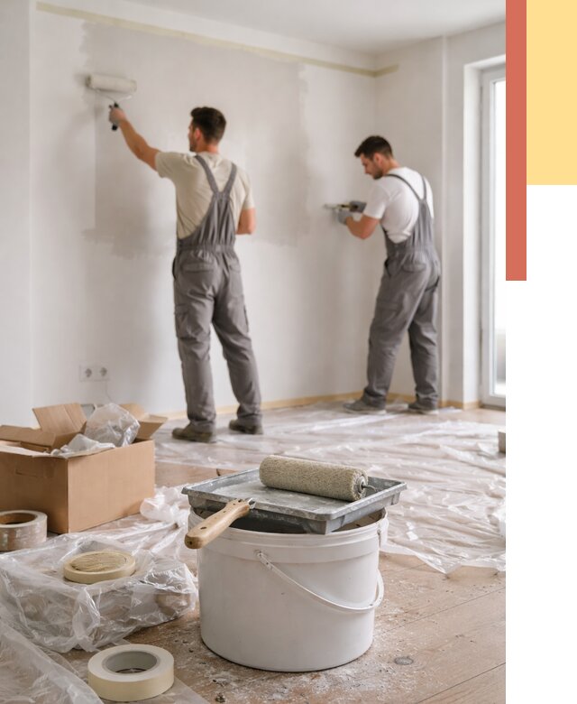 Покраска стен в квартире в Южноуральске от 2734 руб/м2 — быстро и недорого | ОТДЕЛОЧНИК-Жрк