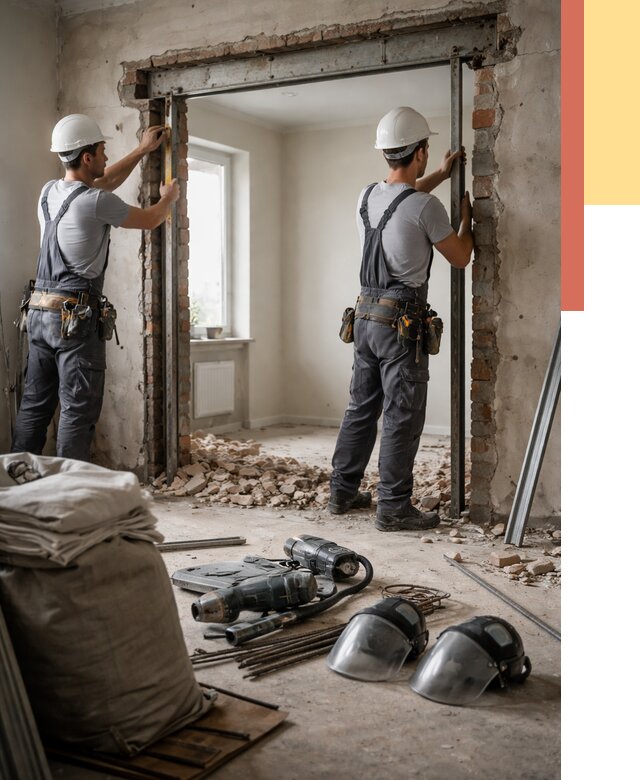 Расширение дверного проема в Южноуральске от 13670 руб. под ключ | ОТДЕЛОЧНИК-Жрк