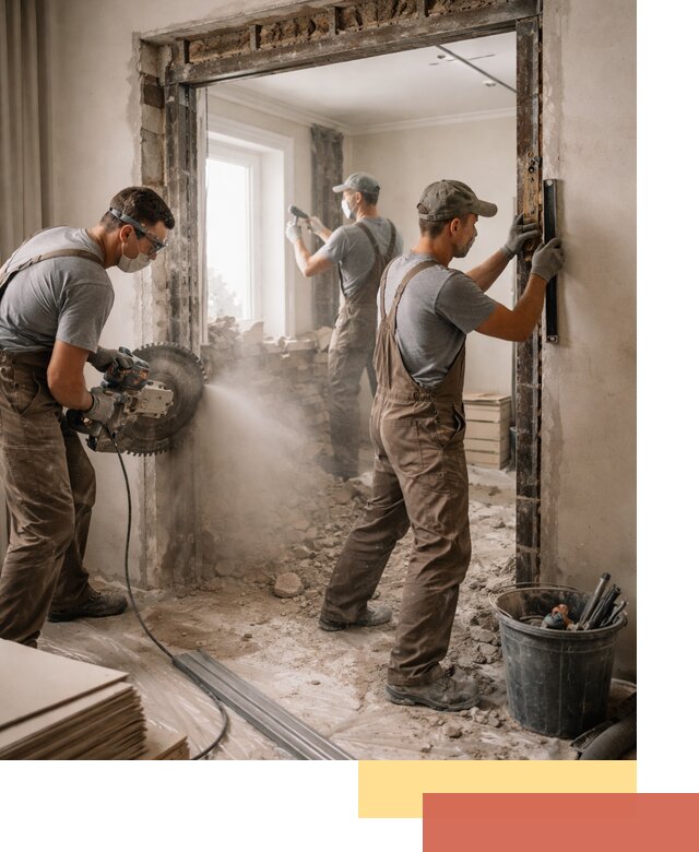 Расширение дверного проема под установку новой двери в Южноуральске