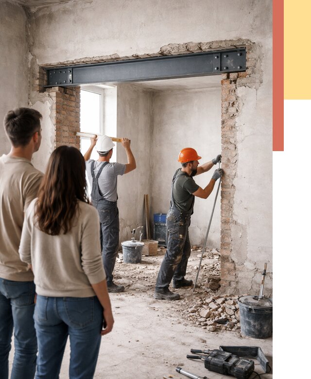 Усиление проема в стене в Южноуральске от 10389 руб. — усиление дверного проема металлоконструкцией | ОТДЕЛОЧНИК-Жрк