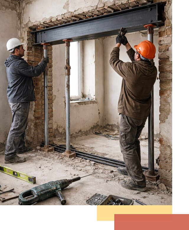 Усиление проема в стене в Южноуральске для расширения и безопасности