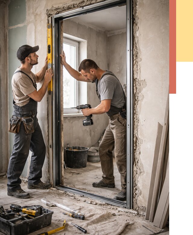 Закладка дверного проема в Южноуральске от 3828 руб. — быстро и недорого | ОТДЕЛОЧНИК-Жрк