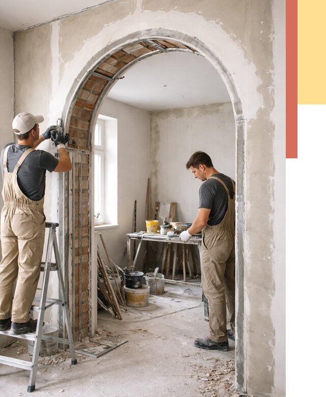 Устройство арочного проема в Южноуральске от 10389 руб. под ключ — быстро и недорого | ОТДЕЛОЧНИК-Жрк