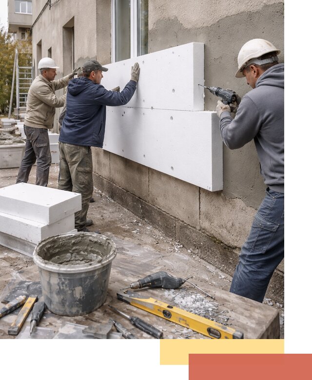 Утепление наружных стен пенопластом в Южноуральске