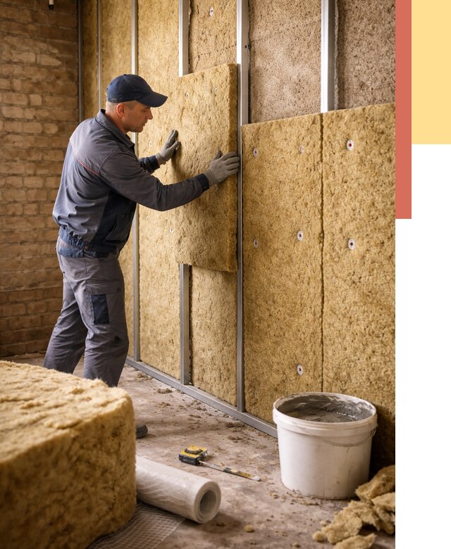 Утепление стен минватой в Южноуральске от 1476 руб./м2 — недорого и быстро | ОТДЕЛОЧНИК-Жрк