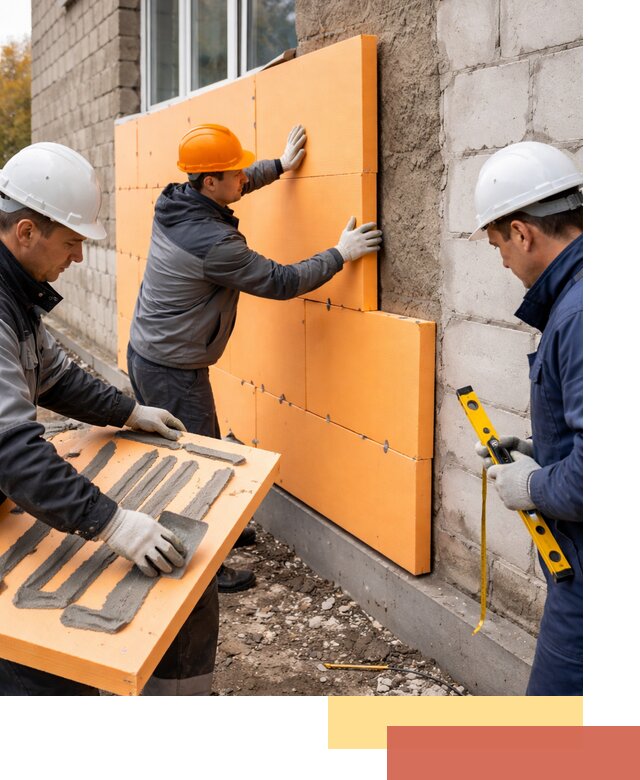 Утепление фасада пеноплексом под ключ в Южноуральске