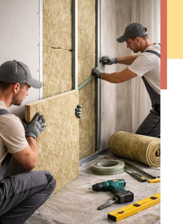 Шумоизоляция стен в Южноуральске под ключ от 2023 руб. | ОТДЕЛОЧНИК-Жрк