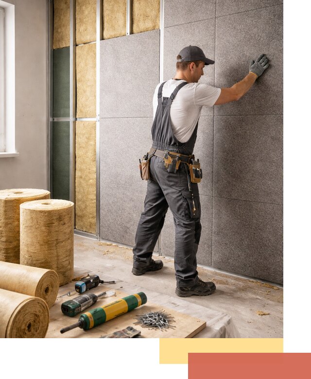 Профессиональная шумоизоляция стен в Южноуральске для квартиры и офиса