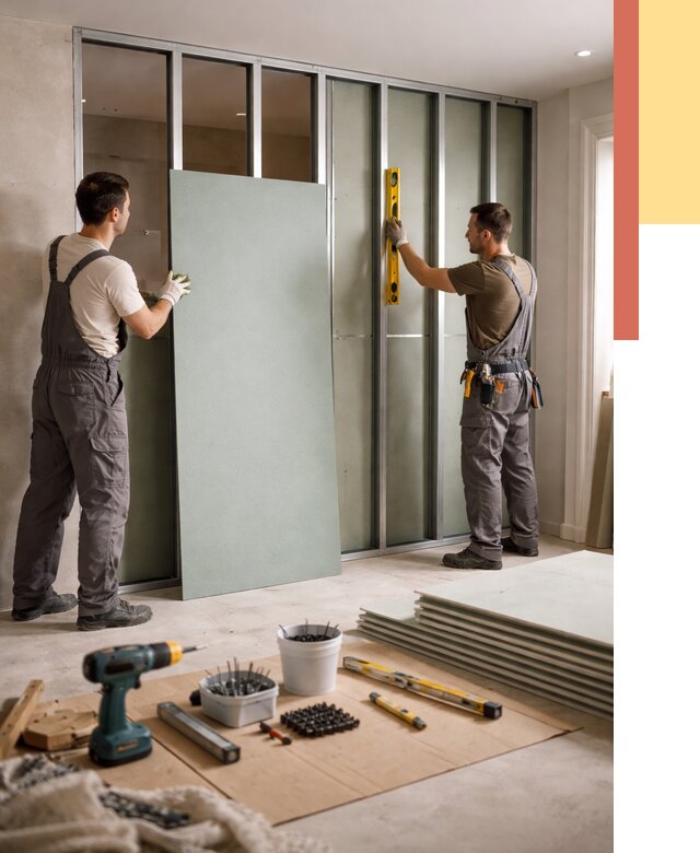 Перегородка из влагостойкого гипсокартона в Южноуральске от 5249 руб. — монтаж под ключ | ОТДЕЛОЧНИК-Жрк