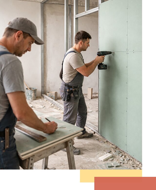 Перегородки из влагостойкого гипсокартона под ключ в Южноуральске