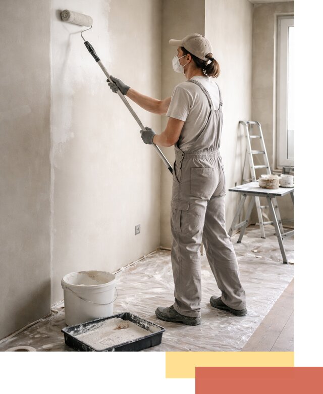 Покраска перегородок из гипсокартона в Южноуральске качественно и недорого